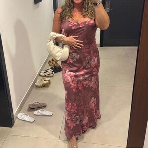 Petal & Pup Maxi Floral Satin dress